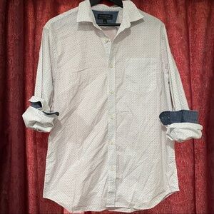 Banana Republic Dot Print Button Down Dress Shirt